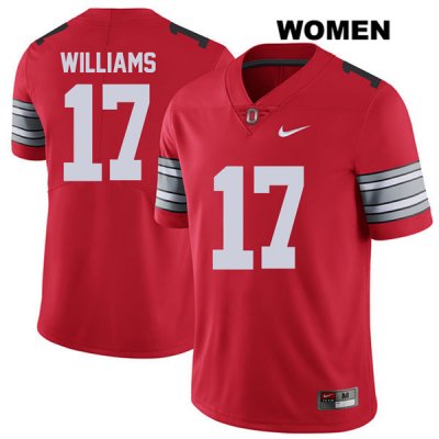 Women's NCAA Ohio State Buckeyes Alex Williams #17 College Stitched 2018 Spring Game Authentic Nike Red Football Jersey WJ20I67ZG